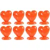 Image de Boite de 8 Porte-cartes Coeur en résine 5cm, Orange FETE-300717