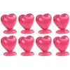 Image de Boite de 8 Porte-cartes Coeur en résine 5cm, Fuchsia FETE-300724