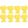 Image de Boite de 8 Porte-cartes Coeur en résine 5cm, Jaune FETE-300731