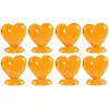 Image de Boîte de 8 Porte-cartes Coeur en résine 5cm, Mangue FETE-300779