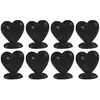 Image de Boîte de 8 Porte-cartes Coeur en résine 5cm, Noir FETE-301585