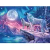 Image de Puzzle 500 pièces phosphorescent : Star Line : Loups sous les lumières du Nord Ravensburger-0476