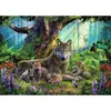 Image de Puzzle 1000 piÃ¨ces - Famille de loups dans la forÃªt