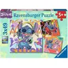 Image de Puzzles 3x49 piÃ¨ces : Disney Stitch