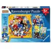 Image de Puzzles 3x49 piÃ¨ces : Sonic