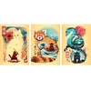 Image de Puzzles 3x100 pièces : Chat, panda roux et dragon Ukyio-E Ravensburger-12002048