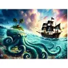 Image de Puzzle 100 piÃ¨ces XXL : Le trÃ©sor du kraken