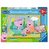 Image de Puzzles 2x12 piÃ¨ces : Familles heureuses - Peppa pig