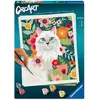 Image de Creart peinture au numéros : Chat blanc et fleurs Ravensburger-12023146