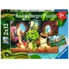 Image de Puzzle 2 x 12 pièces Gigantosaurus : la petite bande de dinosaures Ravensburger-51250
