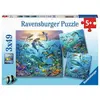 Image de Puzzles 3 x 49 piÃ¨ces : Le monde animal de l'ocÃ©an