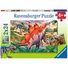 Image de Puzzles 2 x 24 pièces : Mammouths et dinosaures Ravensburger-05179