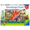 Image de Puzzles 2 x 24 piÃ¨ces : Mammouths et dinosaures