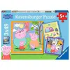 Image de Puzzles 3 x 49 piÃ¨ces : La famille et les amis de Peppa Pig