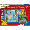 Image de Puzzles 3 x 49 pièces : Pokémon : Salamèche, Bulbizarre et Carapuce Ravensburger-05586