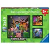 Image de Puzzles 3 x 49 piÃ¨ces : Biomes de Minecraft