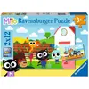 Image de Puzzles 2 x 12 pièces : Fermier ou pêcheur ? Milo Ravensburger-5700