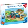 Image de Puzzles Ravensburger 2X12 Pièces - Chantier et Ferme