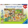 Image de Puzzle 2 x 24 pièces : Une journée à la ferme Ravensburger-09195