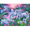 Image de Puzzle 150 piÃ¨ces XXL - Licornes au coucher de soleil