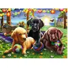 Image de Puzzle 100 pièces XXL - Pique-nique des chiens Ravensburger-12886