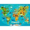 Image de Puzzle 150 piÃ¨ces XXL : La carte du monde des animaux