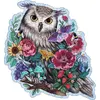Image de Puzzle en bois 150 pièces : Forme : Hibou floral RAVENSBURGER-17511