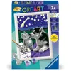 Image de CreArt Kids 13x18cm : Chiot Husky et son compagnon le chaton Ravensburger-25659