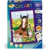 Image de CreArt Kids 18x24cm : Cheval et chatons Ravensburger-25840