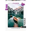 Image de Puzzle 500 pièces : Les barques du lac de Braies, Italie Nathan-Ravensburger-87289