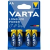 Image de Piles alcaline longlife power lr06 / aa 1 blister(s) de 4 pièce(s) piles alcalines longlife power lr06/aa alcaline 4 pièce(s) - varta