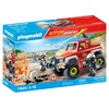 Image de Véhicule de pompiers avec bidon enflammé PLAYMOBIL ACTION HEROES 71824