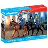 Image de 2 policiers cavaliers avec leurs chevaux PLAYMOBIL City action 71877