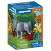 Image de Eléphanteau et gardien de Zoo Playmobil Animal & Friends 72092