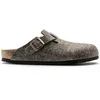 Image de Sabots Birkenstock Boston Wool Marron 38 Étroit 160583