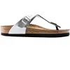 Image de Tongs femme Birkenstock Gizeh Birko-Flor Argenté 37 43851