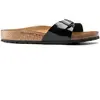 Image de Sandales femme Birkenstock Madrid Birko-Flor Patent Noir 38 Étroit 40303