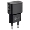 Image de Goobay Chargeur USB Double 2.4A Noir