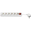 Image de Goobay Multiprise 6 prises (type F, CEE 7/3) avec interrupteur - 1.5 m - Blanc