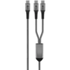 Image de Goobay Câble Textile 1x USB-C vers 2x USB-C (M/M) - Power Delivery - 1.5 m