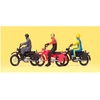 Image de Modélisme HO : Figurines : 3 Motards Preiser-PR10081
