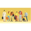 Image de Modélisme HO : Figurines : Voyageurs en marche Preiser-PR10115