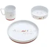 Image de Coffret repas en porcelaine rose Garden Explorer (3 pièces)