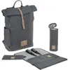 Image de Sac à dos à langer en polyester recyclé Rolltop anthracite