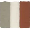 Image de Lot de 3 langes en mousseline Little Forest (60 x 60 cm)