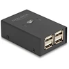 Image de DeLock Commutateur 2 PC vers 4 périphériques USB 2.0 avec 2 entrées USB-B / 4 sorties USB-A