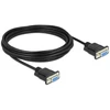 Image de DeLock Câble null modem série DB9 RS232 - F/F - 5 m - Noir