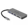 Image de DeLock Hub USB 3.0 Type-C 3x Ports USB-A , 1x HDMI, 1x microSD, 1x SDHC/SDXC, 1x Port USB-C avec Power Delivery 87 W