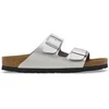 Image de Sandales femme Birkenstock Arizona Birko-Flor Argenté 37 Étroit 1012283