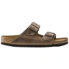 Image de Sandales Birkenstock Arizona Waxy Leather Marron 46 552811